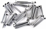 #10 x 1-1/2" Phillips Oval Head Chrome Trim Screws #10 Head (Qty-25) #2058