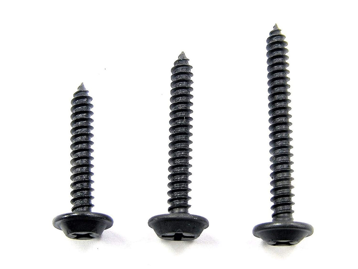 Black #8 Phillips Flat Top Trim Screws- 1" to 1-1/2" Long- Qty.75- Fits Ford GM Mopar- #2062 (1942-968-1944)