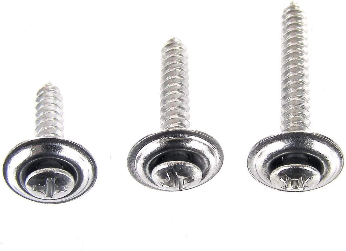 Chrome #8 Phillips Loose Washer Trim Screws- 3/4" to 1-1/4" Long- 75 Screws-(1073-1074-1982)-#2069