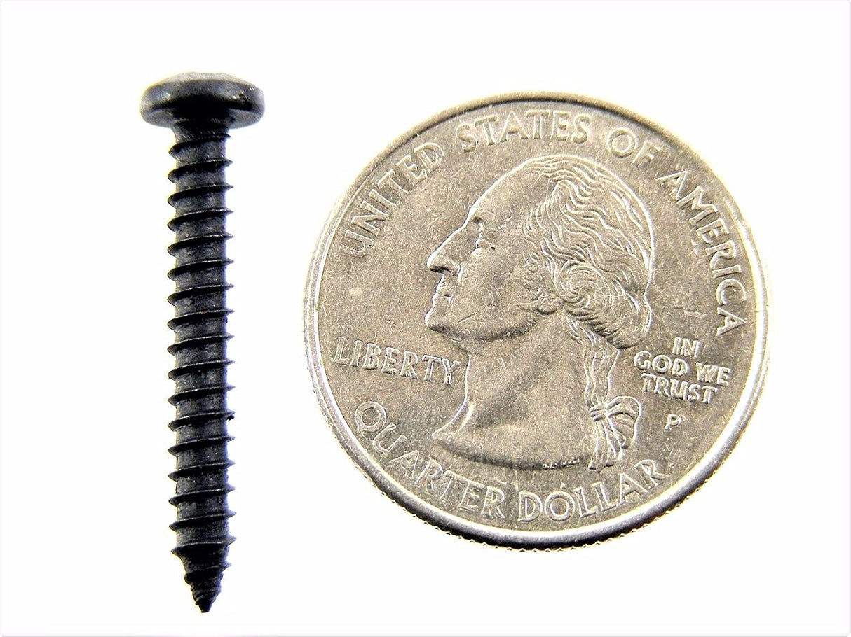 Black #6 Phillips Pan Head Trim Screws- 1/2" to 1-1/4" Long- #2070 (1988-1991)