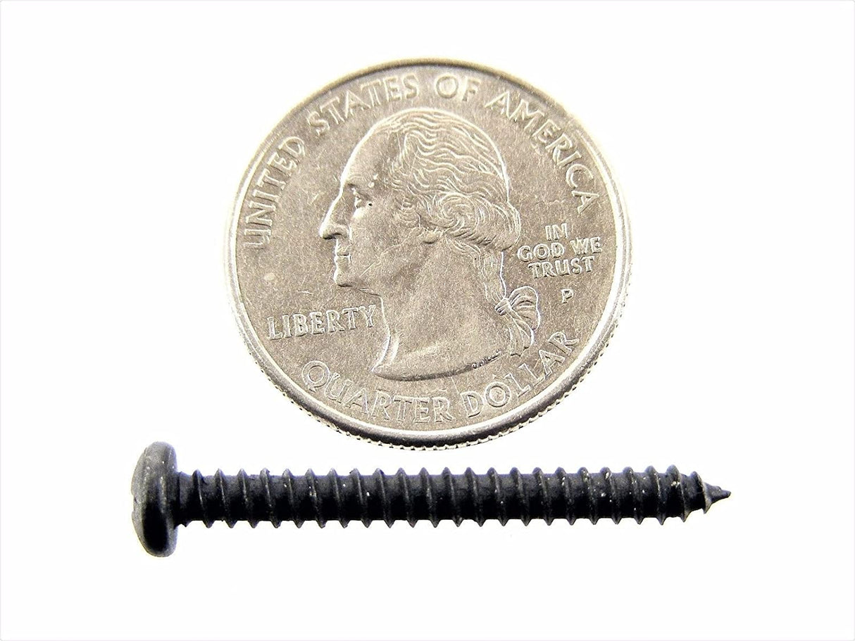 Black #6 Phillips Pan Head Trim Screws- 1/2" to 1-1/4" Long- #2070 (1988-1991)