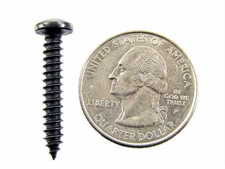 Black #8 Phillips Pan Head Screws 1 to 1-1/2" Qty-75 #2072 (1994-1996)