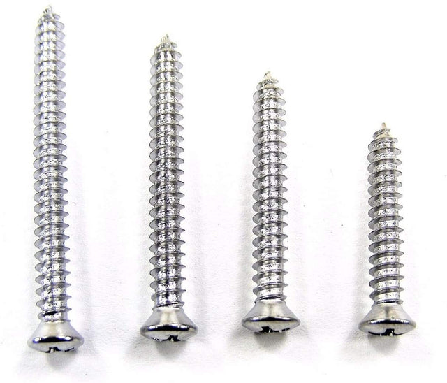 #8 Phillips Oval Head Chrome Screws 1" to 1-3/4" Long #6 Head #2078 (2018-2021)