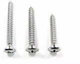 #8 Phillips Oval Head Chrome Trim Screws 1" to 1-1/2" Qty-75 #2082 (2030-2032)