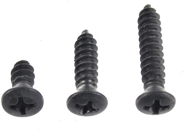 Black #10 Phillips Oval Head Trim Screws 1/2 to 1" Long Qty-75 (2039-2041) #2087