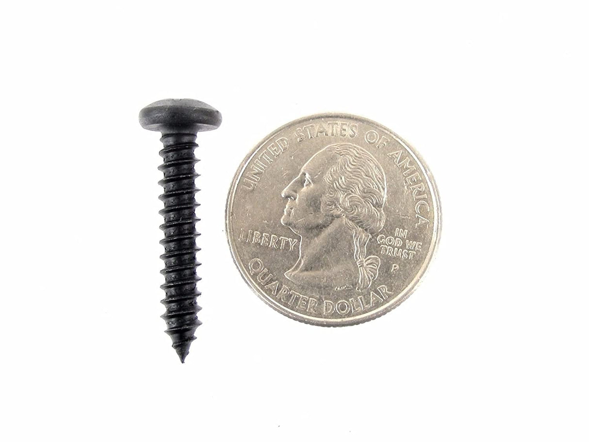 #10 Phillips Pan Head Black Screws- 1/2" to 1-1/2" Long- Qty 125-#2101 (1997-2001)