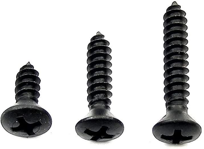 Black #8 Phillips Oval Head Trim Screws 1/2 to 1" Long Qty-75 #2105 (2022-2024)