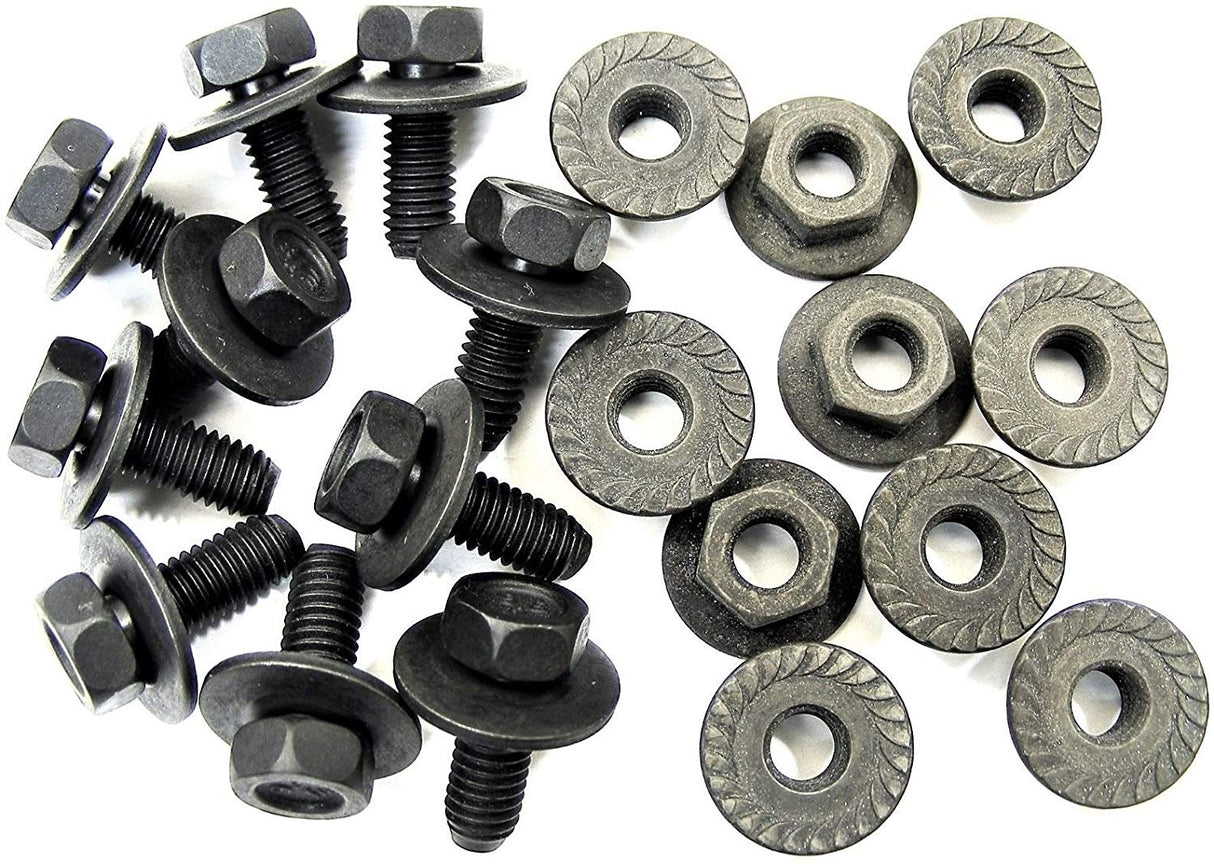 Body Bolts & Flange Nuts M6-1.0mm x 16mm Long 10mm Hex (10 Ea) #2110 (1915/1924)