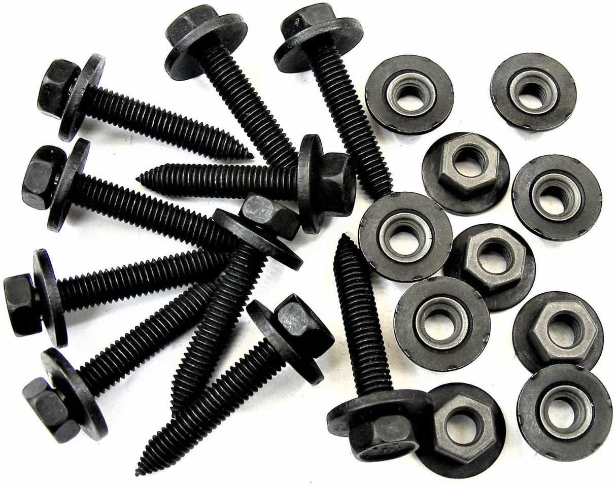 Body Bolts & Barbed Nuts M6-1.0mm x 35mm Long 10mm Hex 10 Ea (1895/1922) #2126