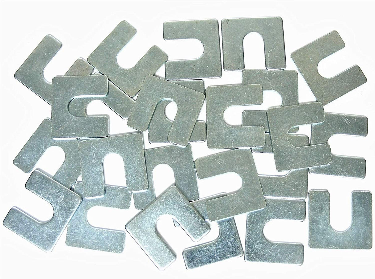 Body Alignment Shims 1/16" Thick 3/8" Slot Fit GM Ford Mopar (Qty-24) #2132-24