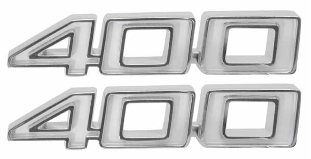 70-71 Chevelle 70-72 Fullsize "400" Fender Emblems (Sold as a Pair) #T-4652