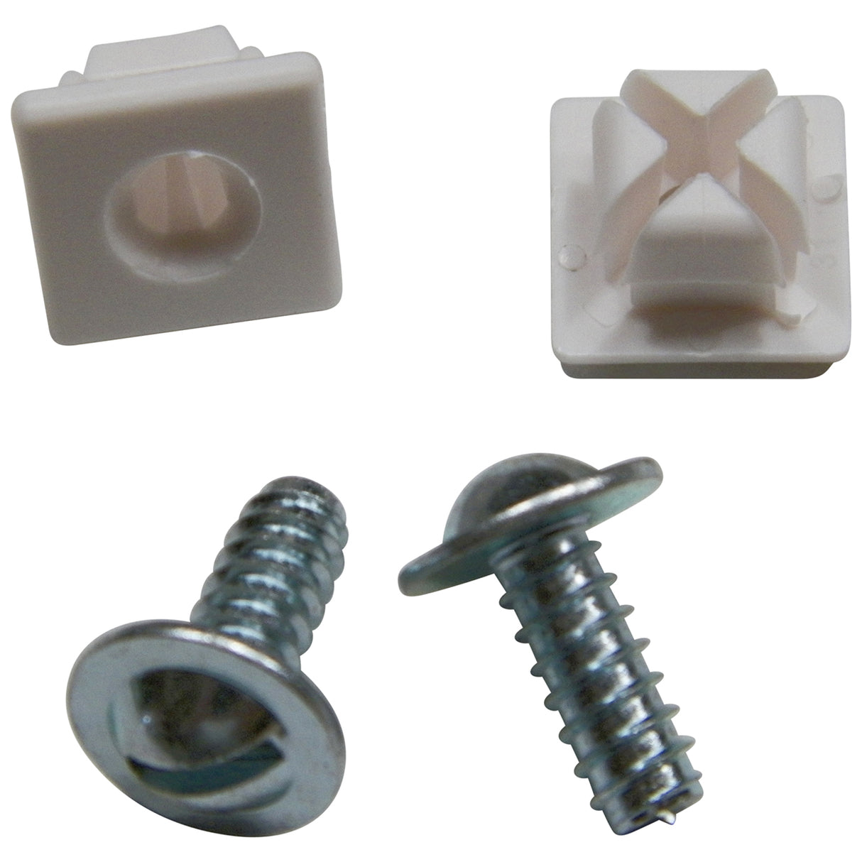 #14 License Plate Screws & Nylon Nuts #14 x 5/8" (Qty-4 Screws/4 Nuts) #58