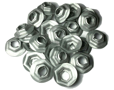 Emblem & Trim Thread Cutting PAL Nuts Fits 5/16 Stud 1/2" Hex (Qty-25) #70