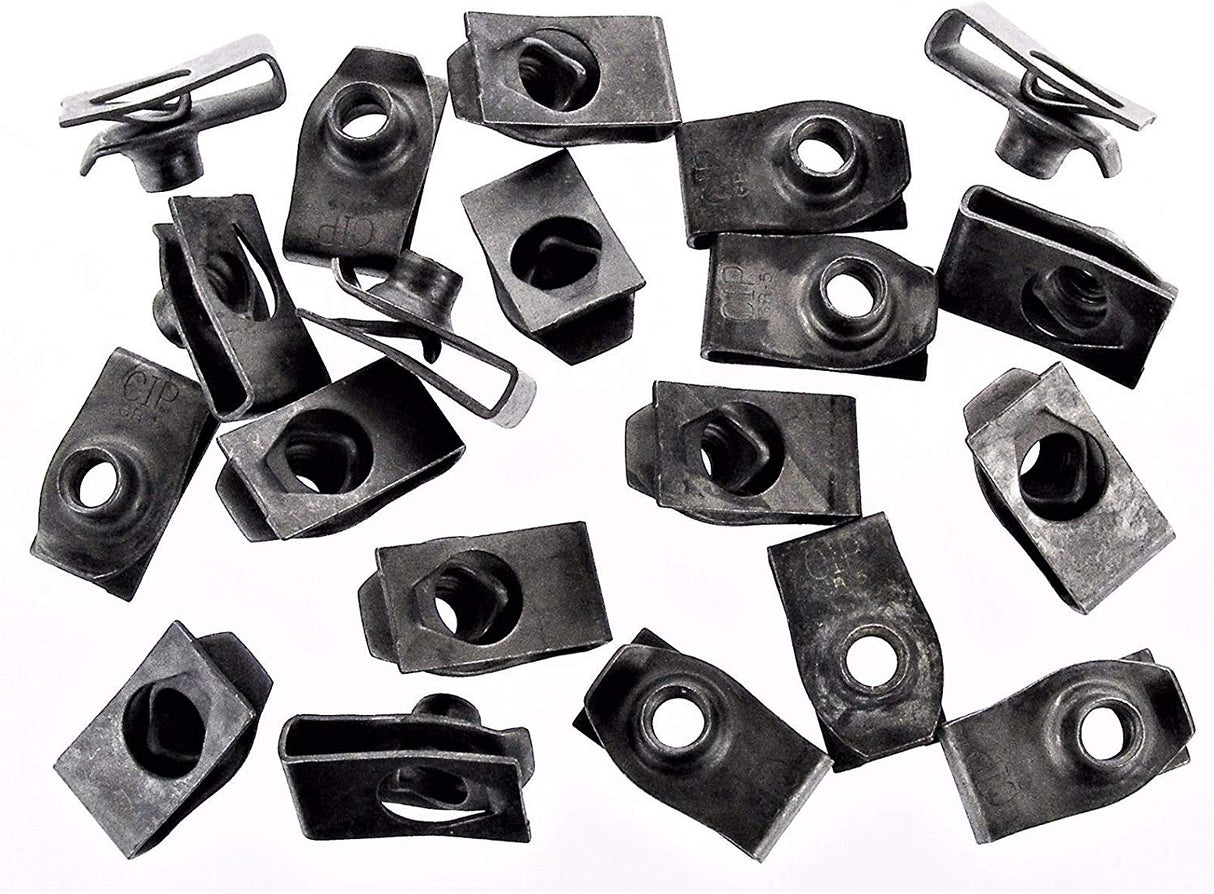 1/4"- 20 Thread Extruded U-Nut Clips 17/32 Center to Edge (Qty 25) #79