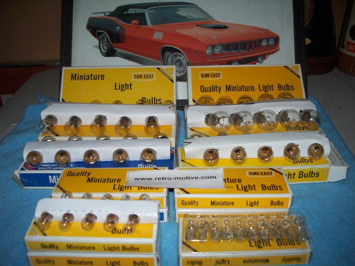 Automotive Miniature Bulb Lot For Muscle Cars Charger Camaro Mustang Cuda #913