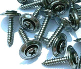 #6 X 3/4" Chrome Trim Screws Countersunk Washer (Qty 25) #961