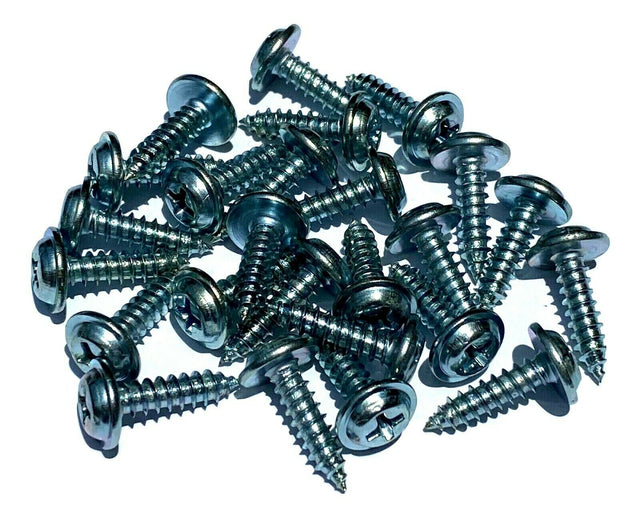 #8 X 5/8" Phillips Flat Top Washer Head Trim Screws Zinc Finish (Qty 25) #966