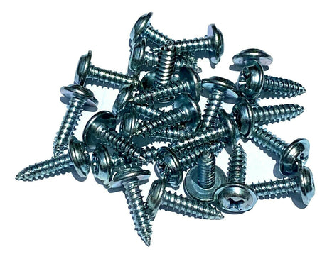 #8 X 5/8" Phillips Flat Top Washer Head Trim Screws Zinc Finish (Qty 25) #966