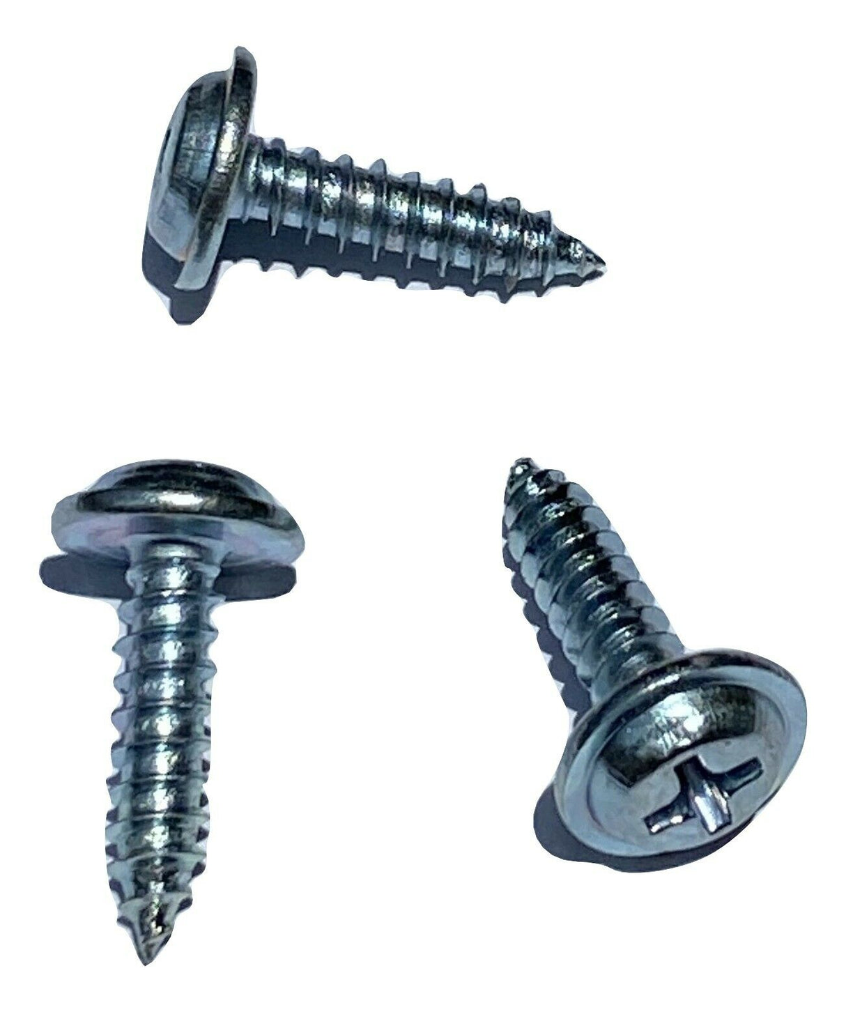 #8 X 5/8" Phillips Flat Top Washer Head Trim Screws Zinc Finish (Qty 25) #966