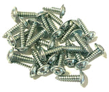 #10 X 3/4" Phillips Trim Screws Flat Top Washer Head Zinc Finish (Qty-25) #971