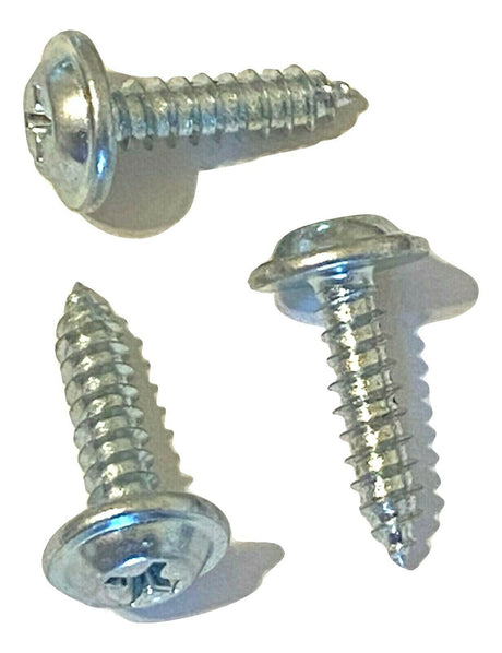 #10 X 3/4" Phillips Trim Screws Flat Top Washer Head Zinc Finish (Qty-25) #971