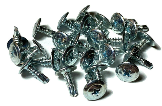 #8 x 1/2 Trim Screws Phillips Round Washer Head Self Tap Zinc (Qty-25) #977