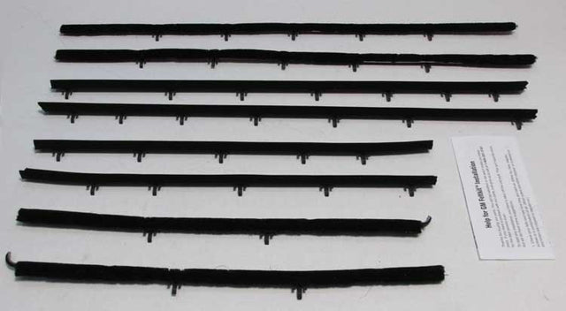 66-67 Skylark 2-Door Coupe without Special Moldings Window Felt Inner & Outer 8 Pc Set #R-BU118A