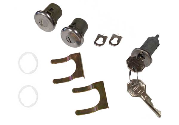 66-67 GM X & A-Body; 67 GM F-Body Ignition & Door Lock Cylinder Kit with GM Octagon Head Key #CL-104A