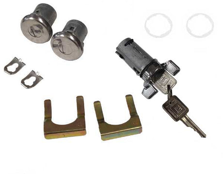 69-74 Nova 69-72 A Body 69-70 Camaro Ignition & Door Lock Cylinder Kit w/ GM Square Head Keys #CL-106