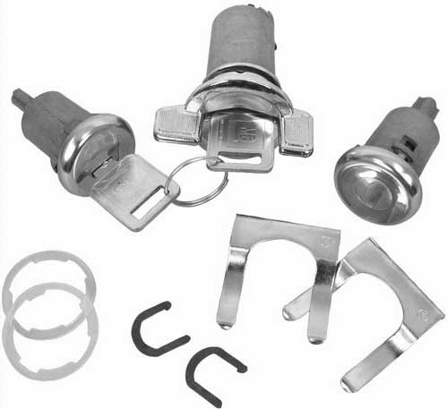 70-78 Camaro Ignition & Door Lock Cylinder Kit with GM Square Head Keys #CL-107