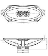 4x10-Inch Standard Series Dash Replacement Speaker #1462