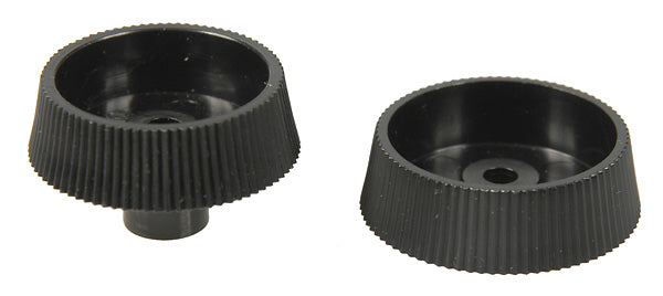 67-68 Chevelle El Camino Camaro Black Inner Radio Knobs Pair (Tone & Dummy Knobs) #W-197