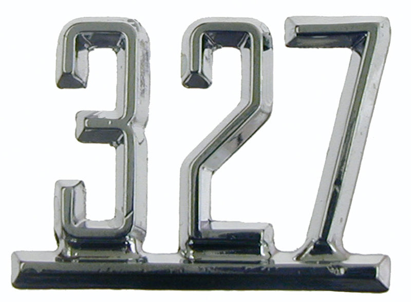 65-67 Nova Chevelle El Camino Fullsize 67 Camaro '"327" Fender Emblem (Sold as Each) #W-263