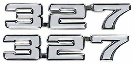 69 Camaro "327" Fender Emblems - LH/RH (Sold as a Pair) #W-355