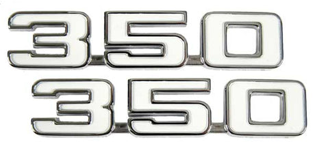 69 Camaro "350" Fender Emblems - LH/RH (Sold as a Pair) #W-356