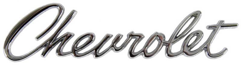 67 Camaro "Chevrolet" Script Header Panel & Trunk Lid Emblem #W-359