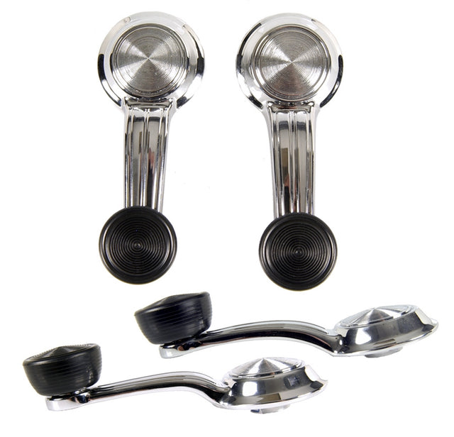 69 Camaro Front & Rear Window Crank Set (Black Knob) #W-929